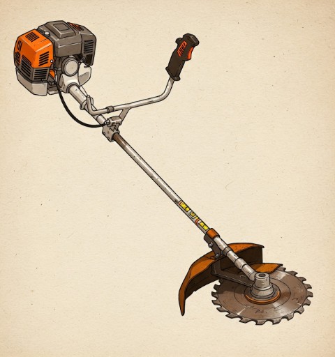 刈払機による丁寧な刈取り